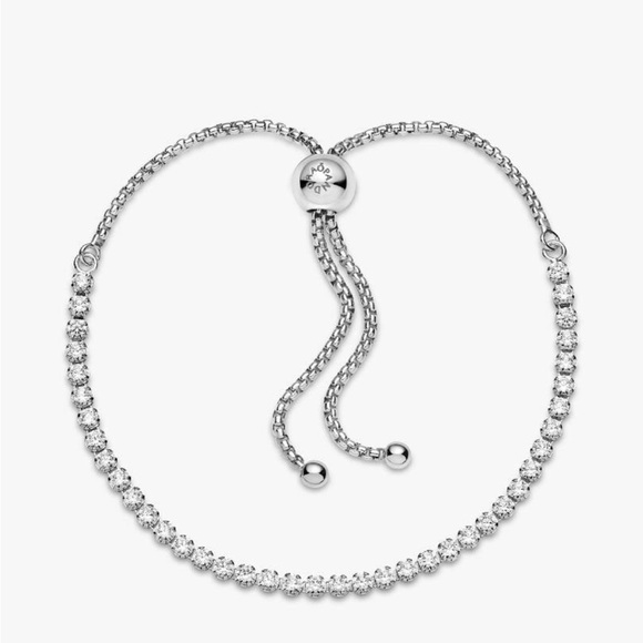 PANDORA Sparkling Slider Tennis Bracelet - Picture 6 of 12